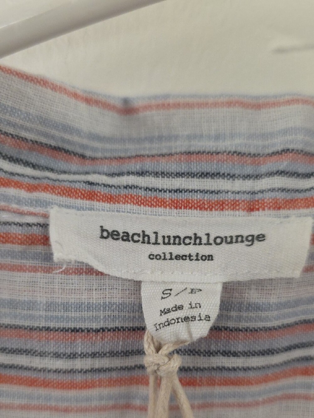 BeachLunchLounge Linen Blend Striped Tie Front Sleeveless Top S NWT - Picture 2 of 10